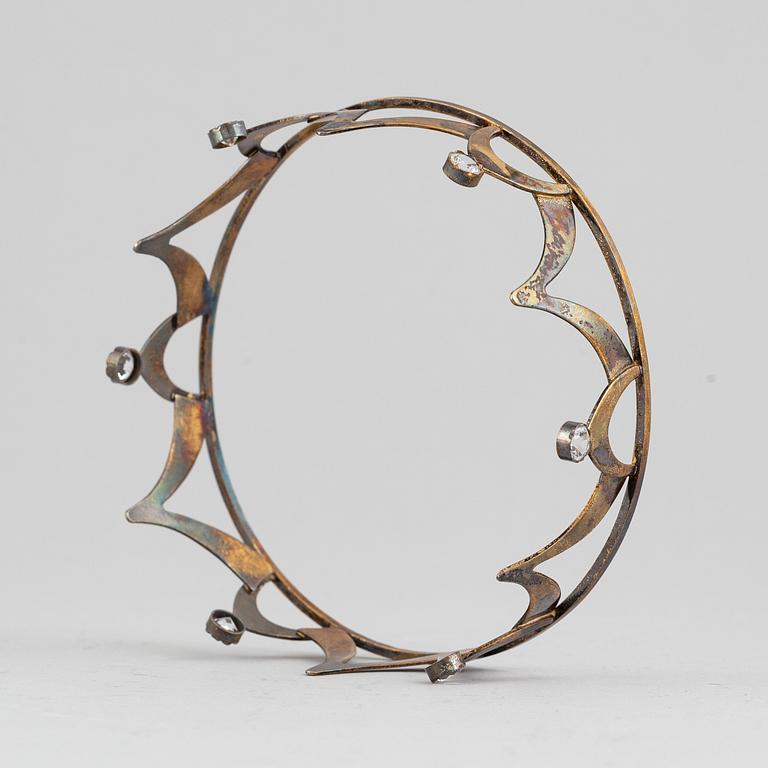 A Swedish wedding crown, mark of Albrechts, Lund 1961.