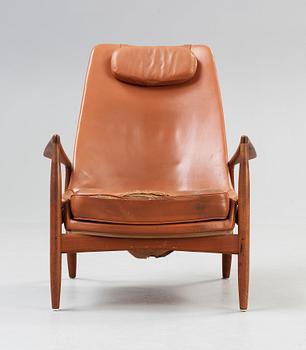 An Ib Kofod Larsen high back armchair 'The Seal', OPE, Jönköping, Sweden 1950-60's.