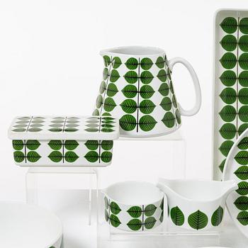 Stig Lindberg, a 77 pieces bone china and stoneware service, "Berså", Gustavsberg.