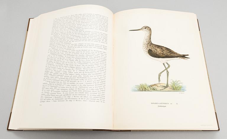 Book, 3 vol, "Svenska Fåglar", M,W & F von Wright. 1924 and 1929 Stockholm.