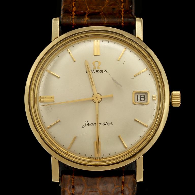 HERRARMBANDSUR, Omega, Seamaster, 1900-talets andra hälft. Vikt 33 g.