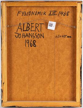 ALBERT JOHANSSON, bemålat assemblage på pannå, signerad och daterad 1968 a tergo.