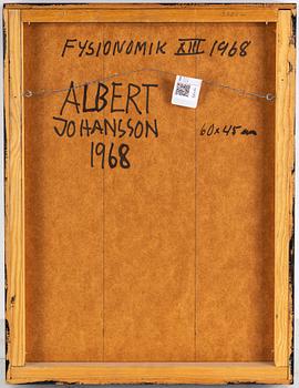 ALBERT JOHANSSON, mixed media on panel, signed and dated 1968 verso.