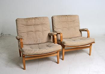 FÅTÖLJER, ett par, "Ingrid", Bruno Mathsson, DUX.