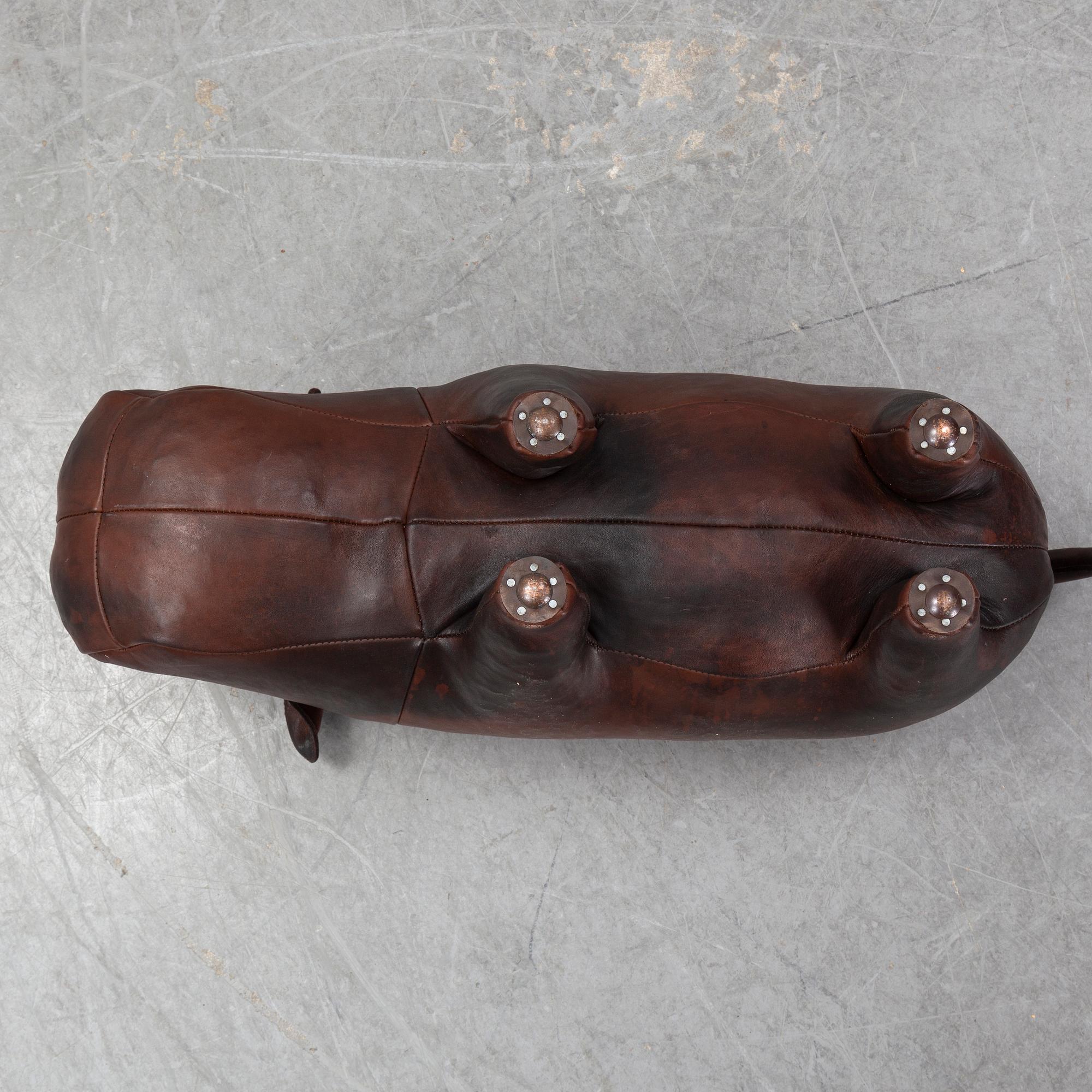 Dimitri Omersa & Co, a leather foot stool.