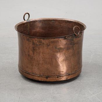 A 19th Century copper pot.