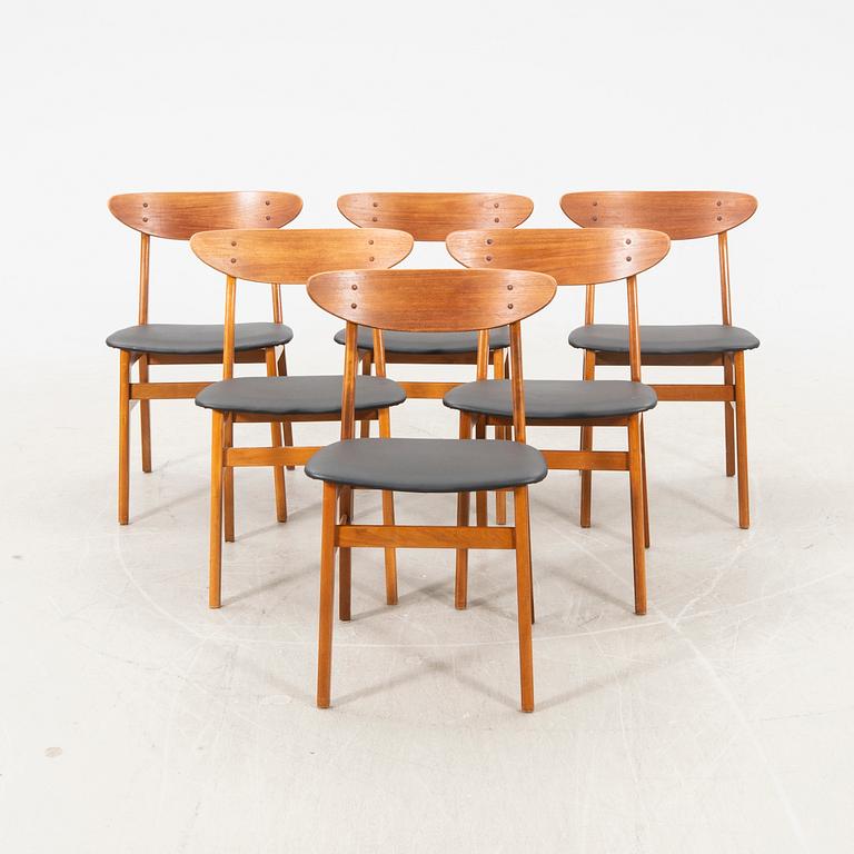 Chairs, 6 pcs, Farstrup, Denmark, 1960s.