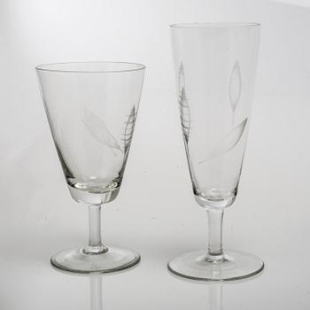 A set of glass tableware, 26 pcs, by Rosenthal, second half of the 20th century.
