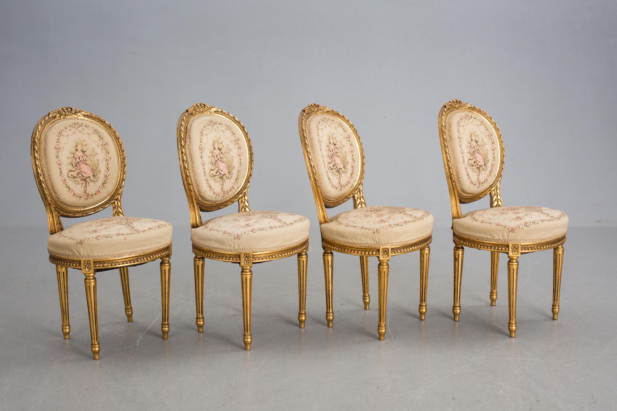 SALONGSMÖBLEMANG, 8 delar, gustaviansk stil. 1900-tal.