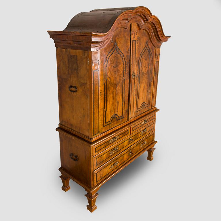 A Swedish late baroque cupboard, mid 18th century.