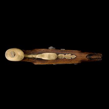 PERCUSSION LOCK PISTOL, mid 19th century.