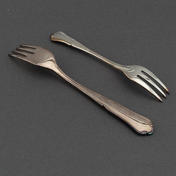 A german silver cutlery service, silver 800, including Bruckmann (68+ 24 pieces).