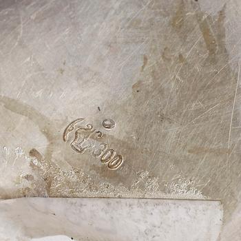 KOPPAR, 8 st, silver, rokokostil, troligen Tyskland, tidigt 1900-tal. Tot vikt ca 700 gram.