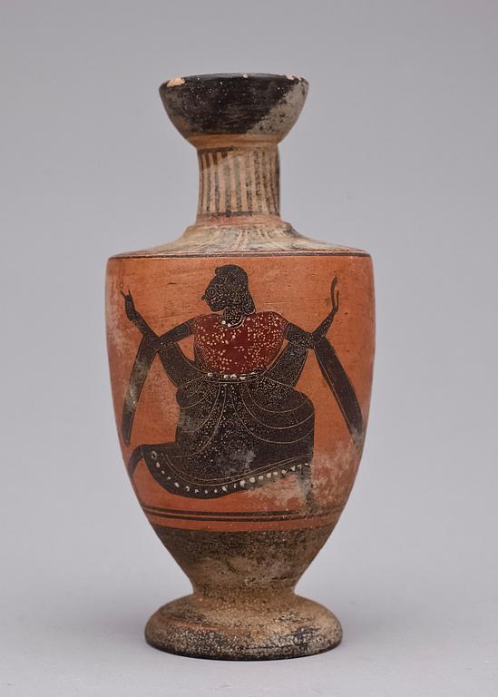 LEKYTHOS, lergods, Grekland, troligen 600-400-tal f Kr.