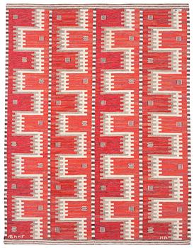 949. CARPET. "Röda Havet". Flat weave (Rölakan). 238,5 x 178,5 cm. Signed AB MMF MR.