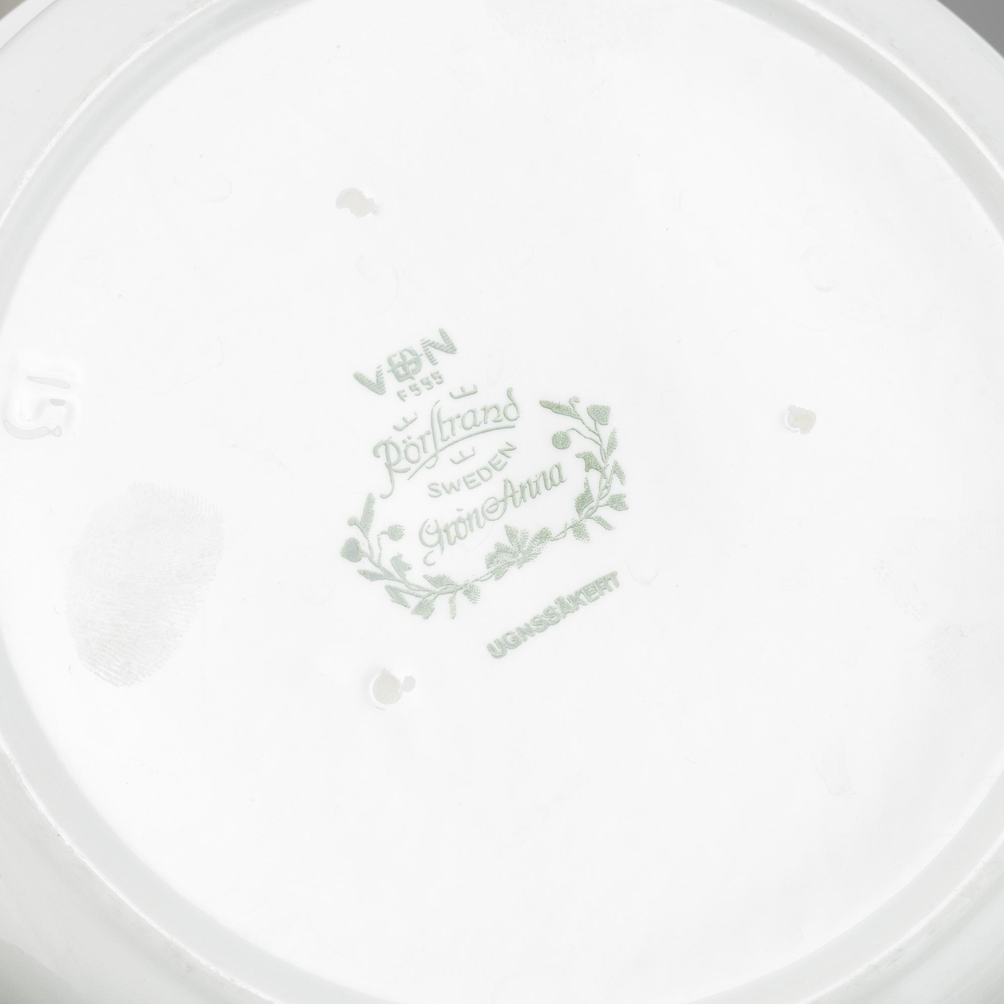 A 45 piece flintware 'Grön Anna',  dinner service, Rörstrand.