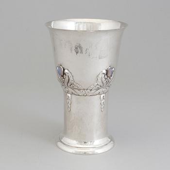 A Danish Art Nouveau silver beaker, unknown master, Copenhagen 1914.