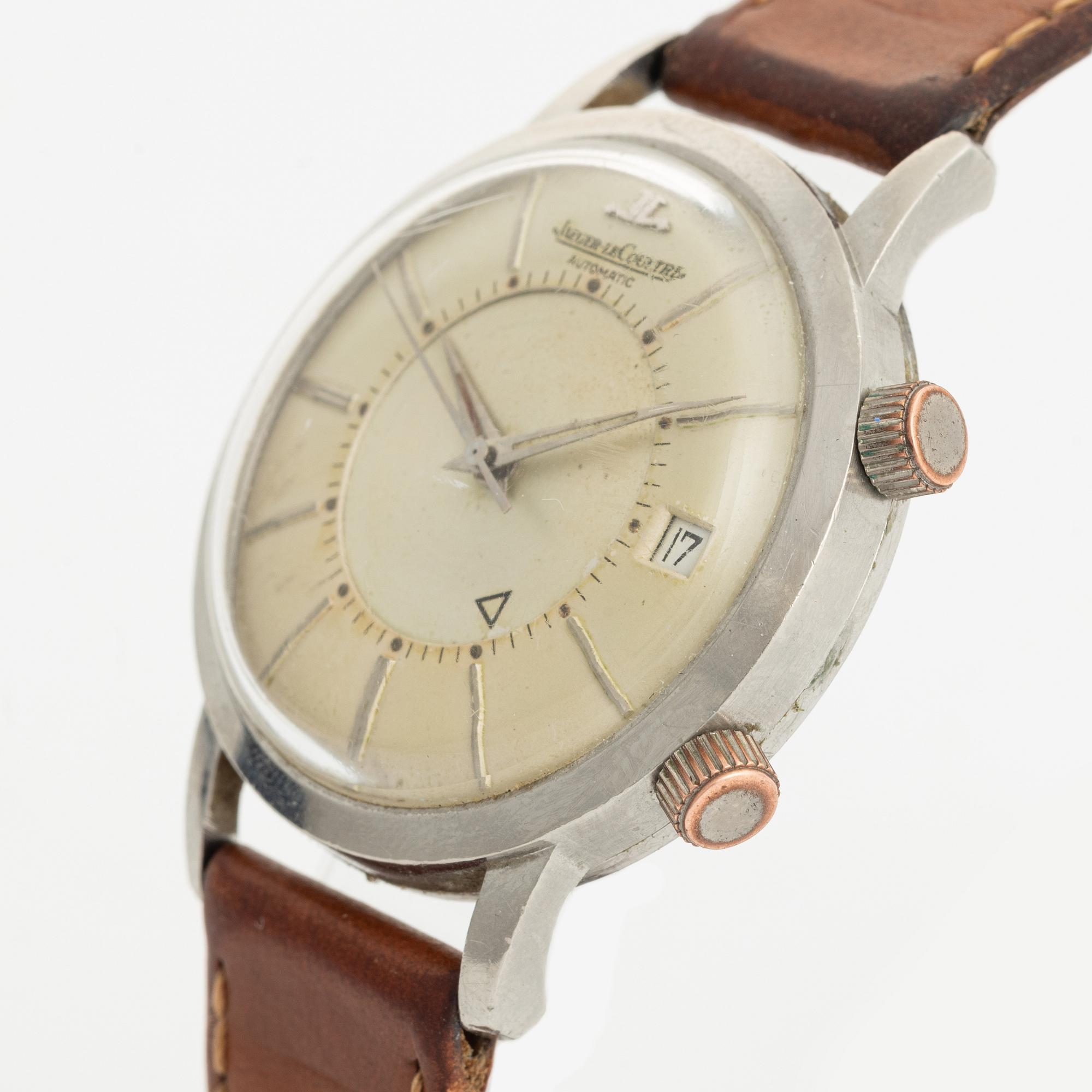 Jaeger-LeCoultre, Memovox, wristwatch, 37 mm.