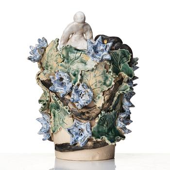 Dan Henriksson, ”Safety not guarenteed 1”, a unique sculpture, his own studio Hammarö Keramik, Sweden 2015.