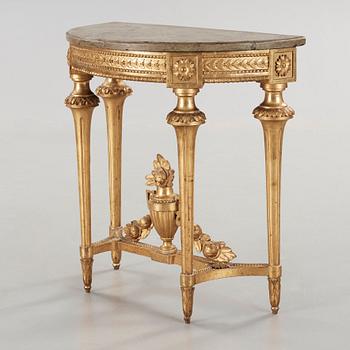 A Gustavian late 18th century console table.