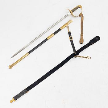 Sword, Swedish, model 1878-1915 for naval officer.