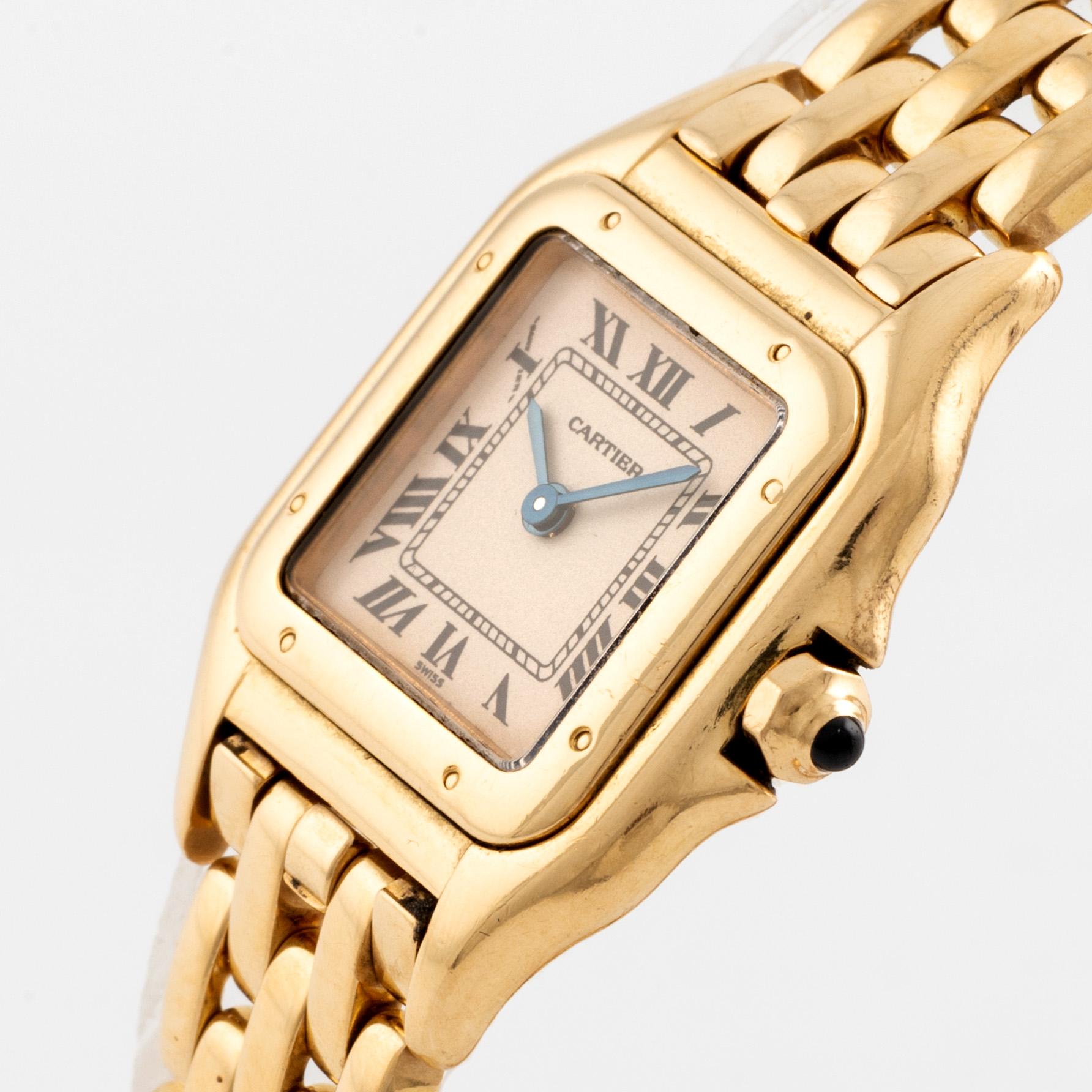 Cartier, Panthère, wristwatch, 21,5 x 21,5 (29,5) mm.