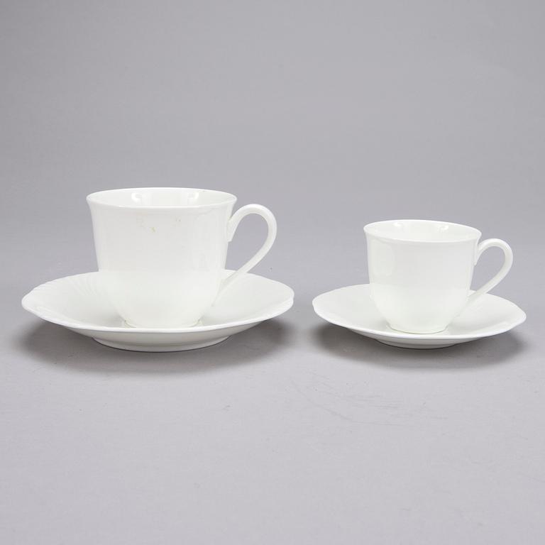 ASTIASTON OSIA, 22 kpl, posliinia, "Arco Weiss", Villeroy & Boch, 1900-luvun loppu.