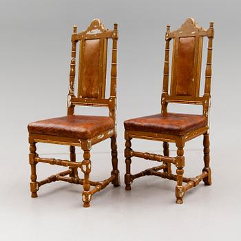 STOLAR, 1 par, barock, 1700-tal.