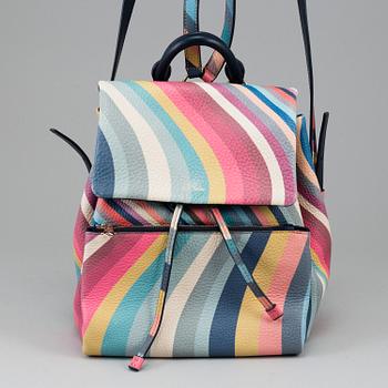 PAUL SMITH, a swirl print leather back pack, 2009.