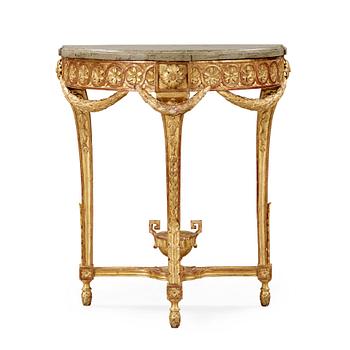 507. A Gustavian late 18th century console table.