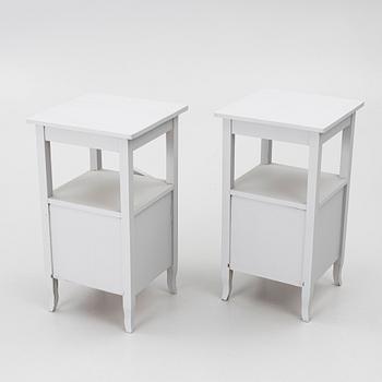 A pair of bedside tables, 20th century.