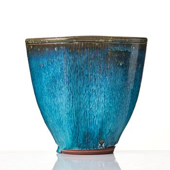 Wilhelm Kåge, a "Farsta" stoneware vase, Gustavsberg studio, Sweden 1960.