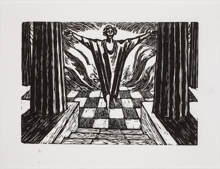 ERNST BARLACH, litografi mapp, signerade och numrerade. Mapp 70/95.