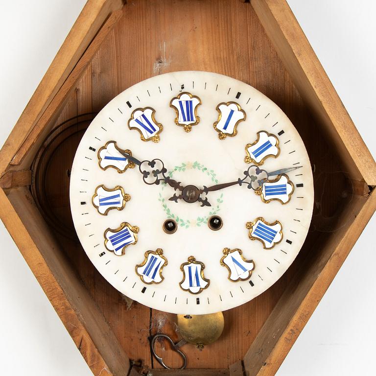 A late 19th century wall clock.
