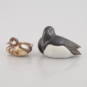 Paul Hoff, a set of seven stoneware figurines, Gustavsberg.