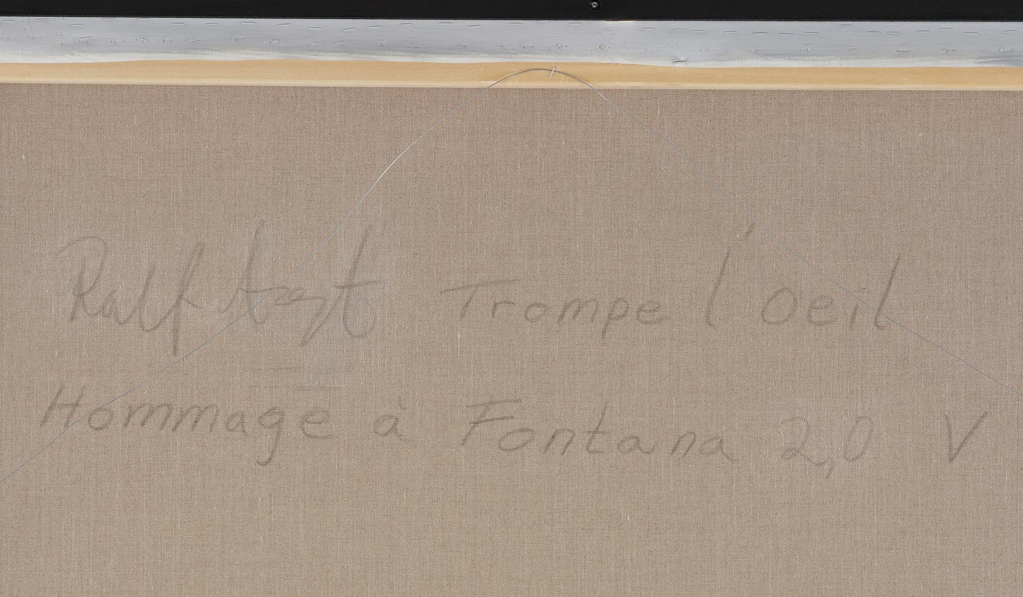 Ralf Arzt, "Trompe l'oeil Hommage à Fontana 2.0 V".