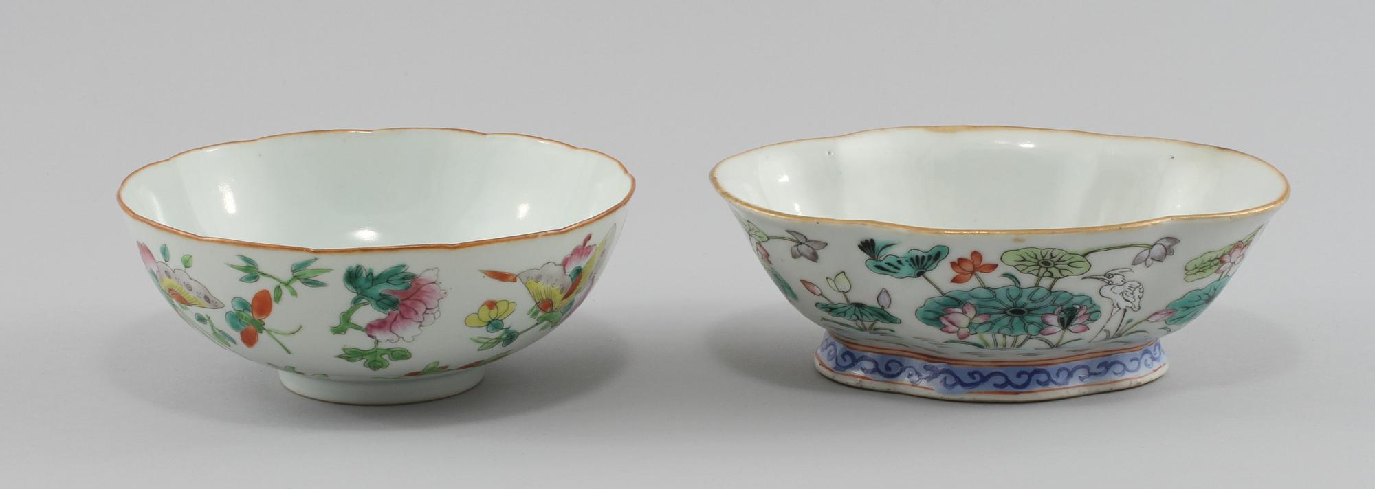 SKÅLAR, 2 st, porslin, Kina, 1900-tal.