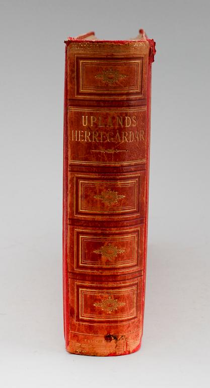 BOK: Uplands Herrgårdar af CA Klingspor och B Schlegel, F & G Beijers förlag 1881.