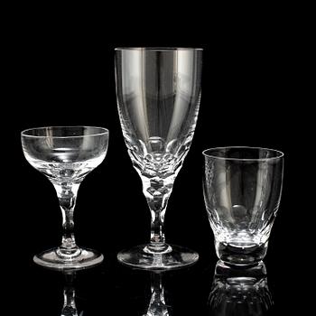 A 28 piece 'Carina' glass service by Ingeborg Lundin, Orrefors, second half of the 20th century,.