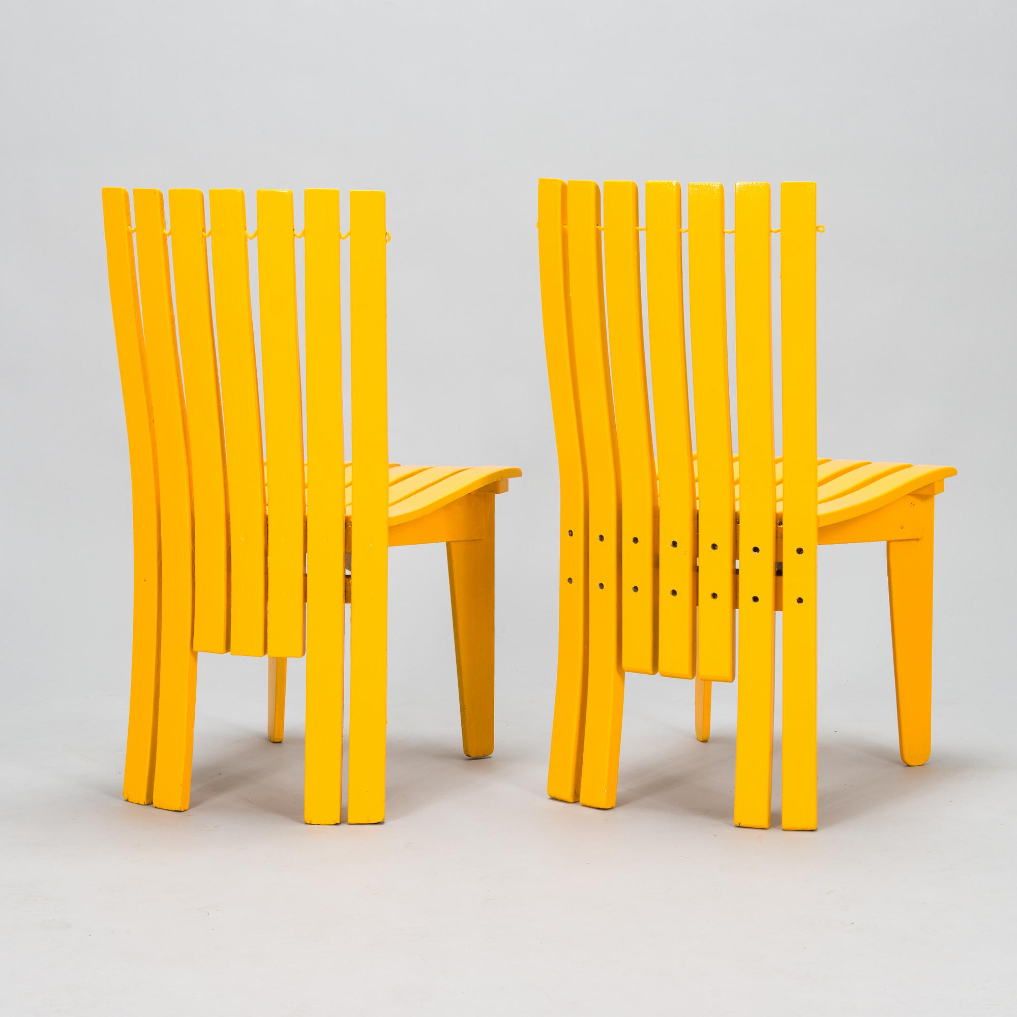 Alvar Aalto, 3+1 garden chairs (Sun-series)'310' for Artek 1960's and late 20th century.
