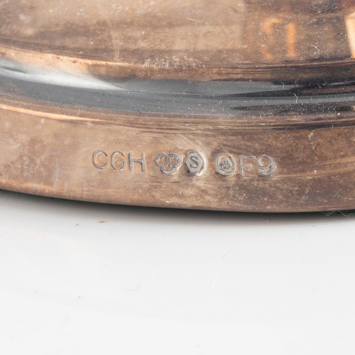 Two paird of silver candel sticks, GAB, 1951 and C.G.Hallberg, 1956, Sweden.