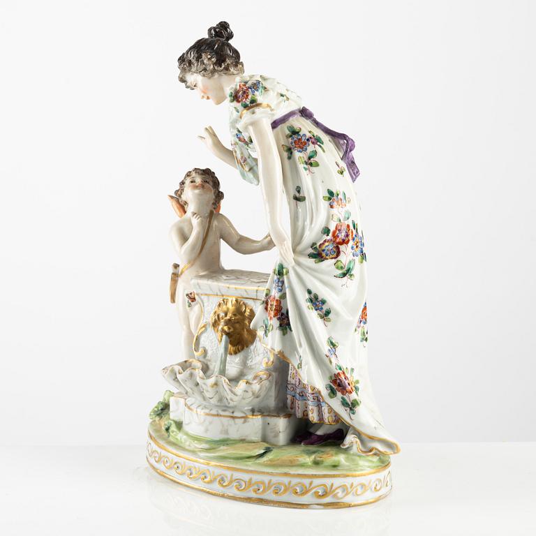 A porcelain figurine, Naples like mark, circa 1900.