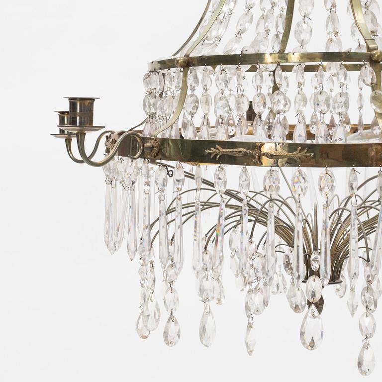 A Gustavian style chandelier, early 20th Century.