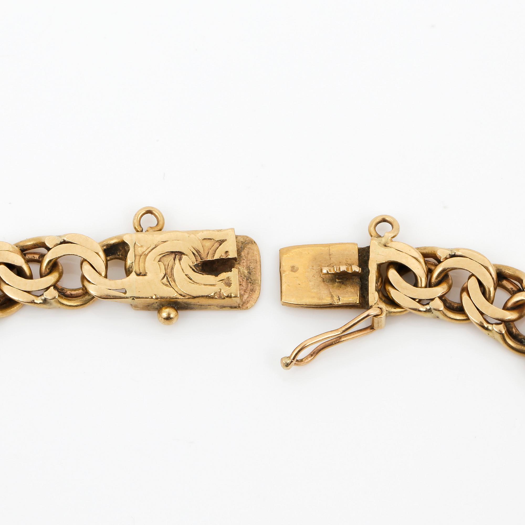 ARMBAND, 18K guld, Sixten Liedberg, Stockholm, 1959. Vikt ca 13,59 g.