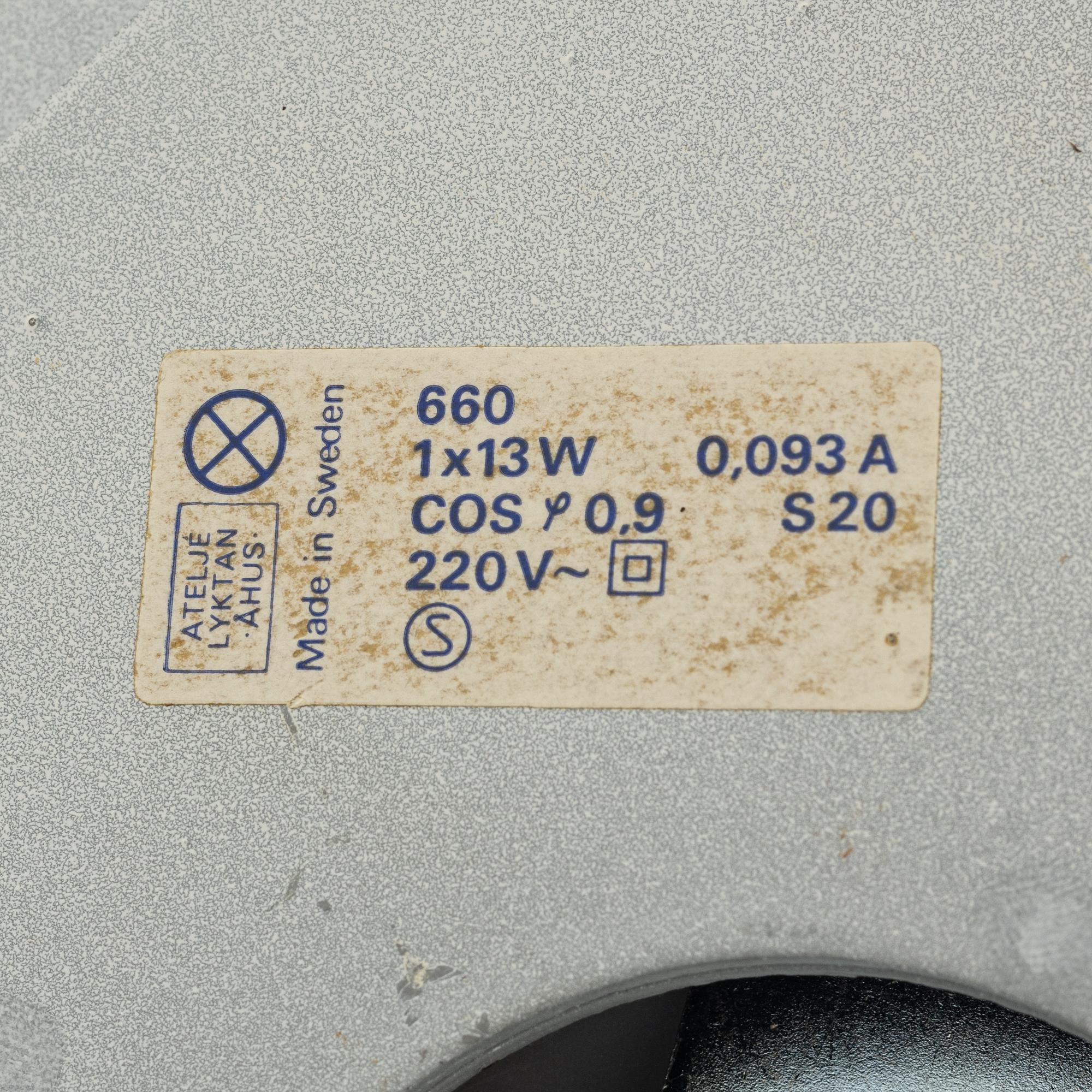 A set of three floor lamps, "Tuben", by Anders Pehrson, Ateljé Lyktan, Åhus, Sweden.