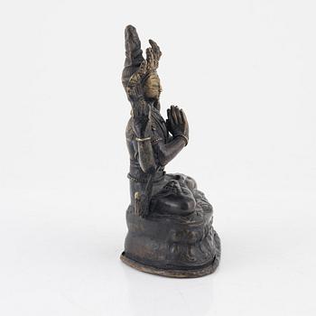 Avalokiteshvara, koppar, Nepal/Kina, 1900-tal.