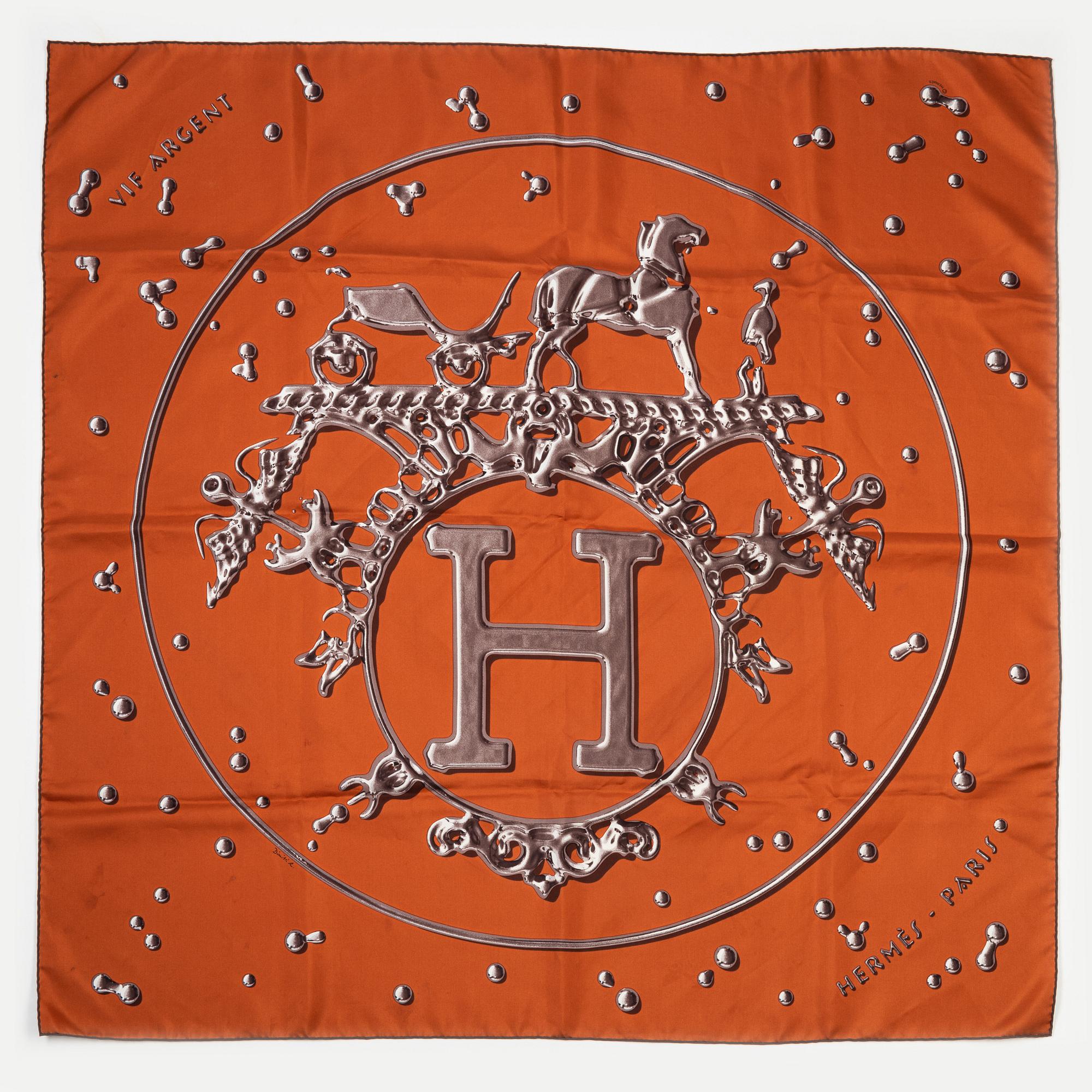 Hermès, scarf,  "Vif Argent".