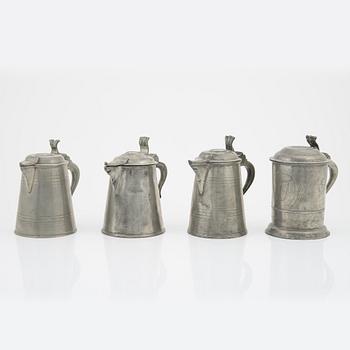 Stop, 4st, tenn, bla Per Fredrik Wigholm, Arboga 1845 eller 1847.