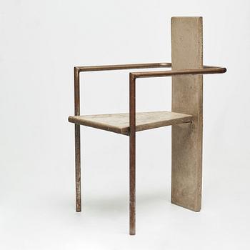 Jonas Bohlin, a "Concrete" armchair, Källemo, Värnamo, Sweden 1981.