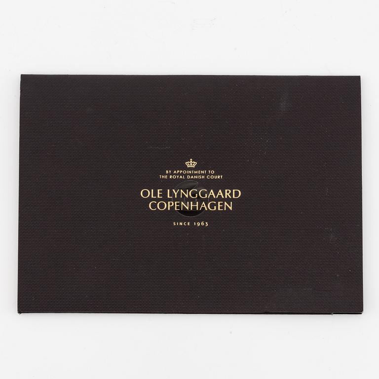 Ole Lynggaard, ring, "Lotus", silver, with cabochon-cut grey moonstone.